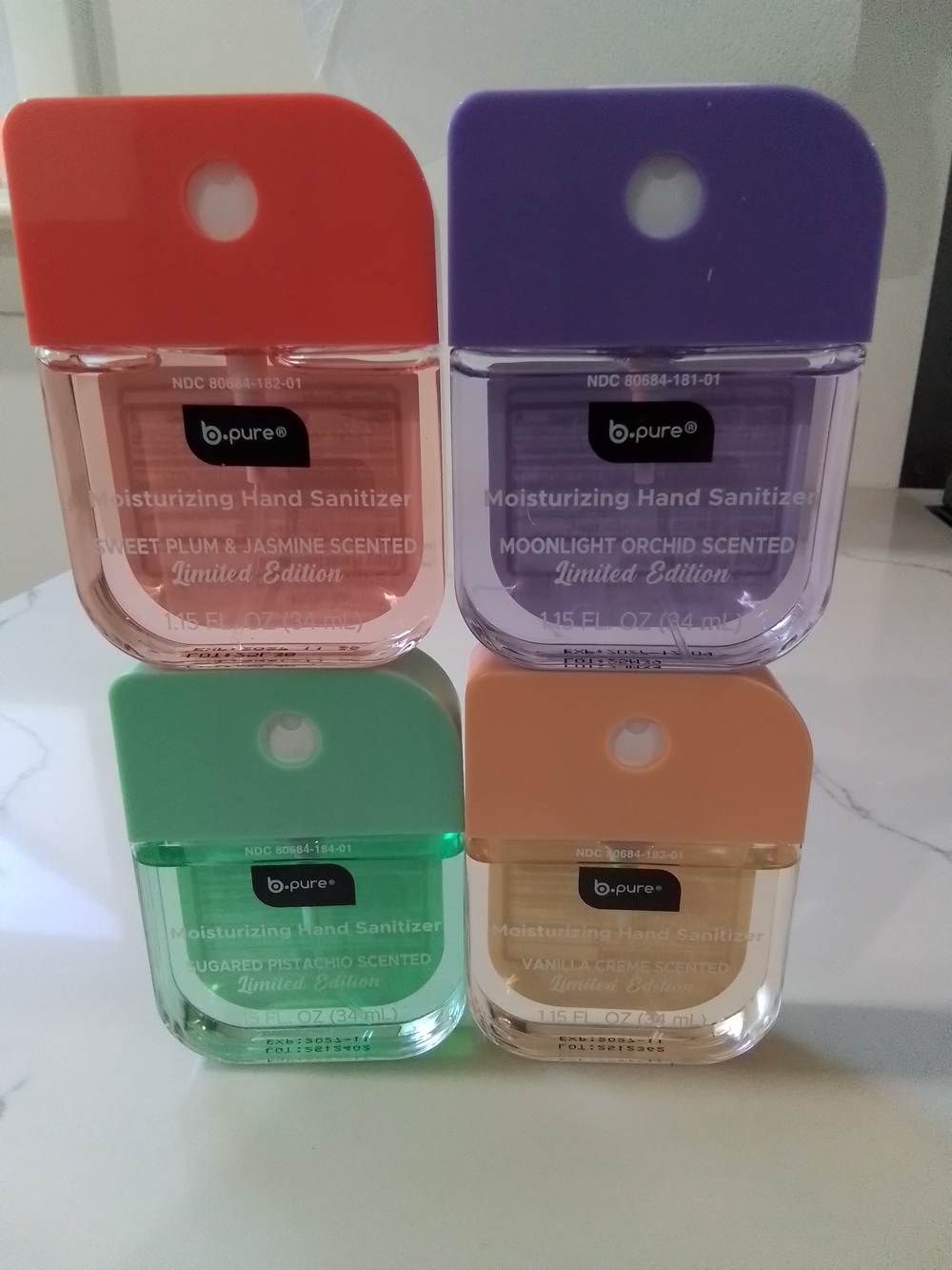 b.pure Moisturizing Hand Sanitizers - Assorted Colors (4-Pack)